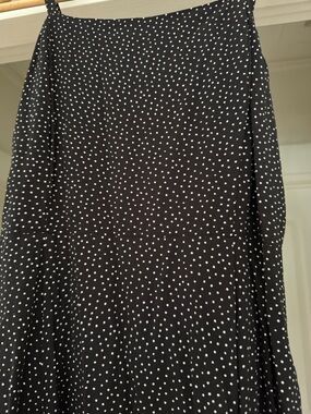 GAP Black Maxi Dress with White Polka Dots